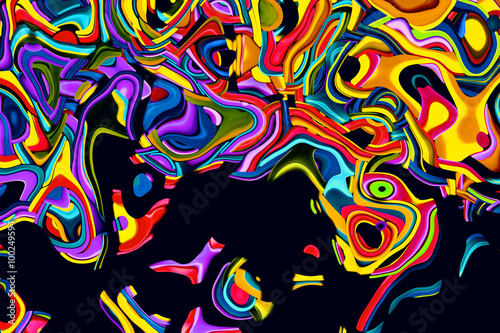 Colourful Crazy Abstract Background