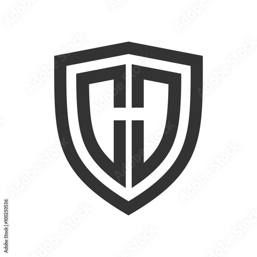 Shield Basic Outline Initial H