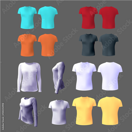 White women's T-shirt to advertise, sweatshirt, white, isolated, jacket with a zip to the application of the logo, 3d vector illustration