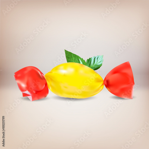candy, stuffed with mint, liquid filling, sucking candy, icon, vector object isolated, lollipop