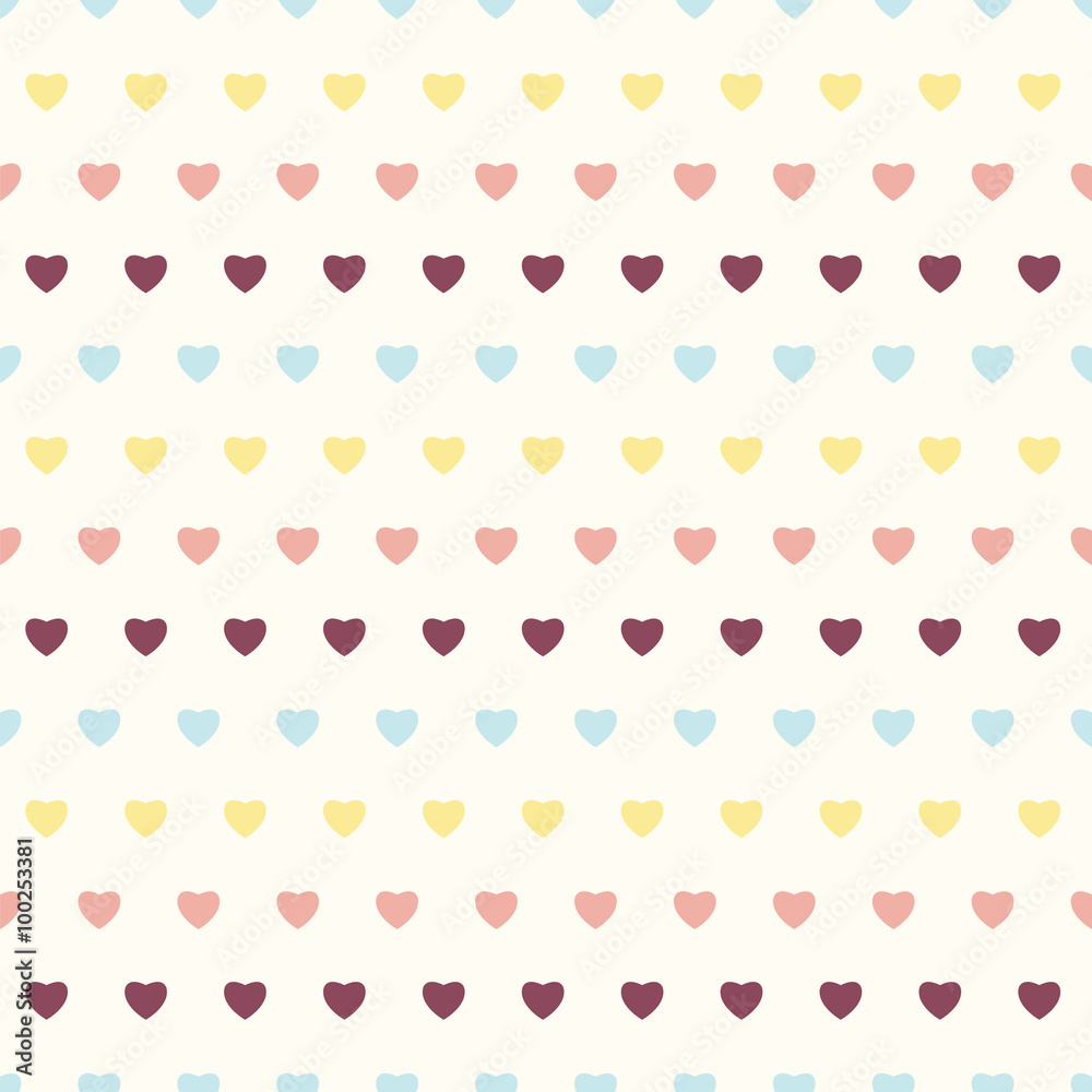 Seamless pattern with hearts for Valentine's Day