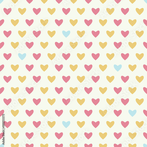 Seamless pattern with hearts for Valentine's Day