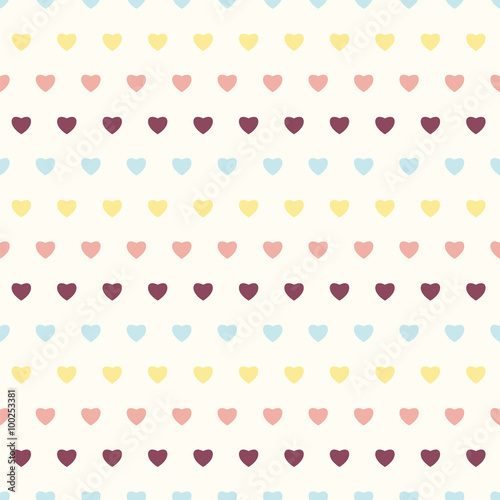 Seamless pattern with hearts for Valentine's Day