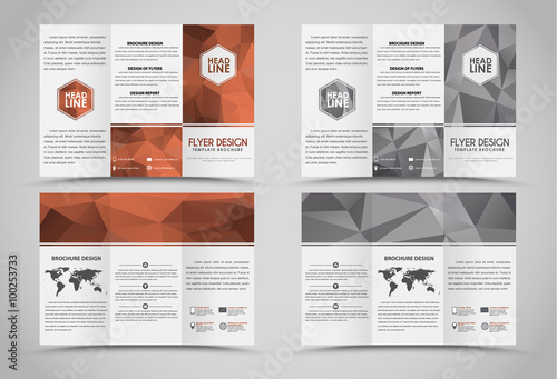 Design folding brochures with polygonal elements