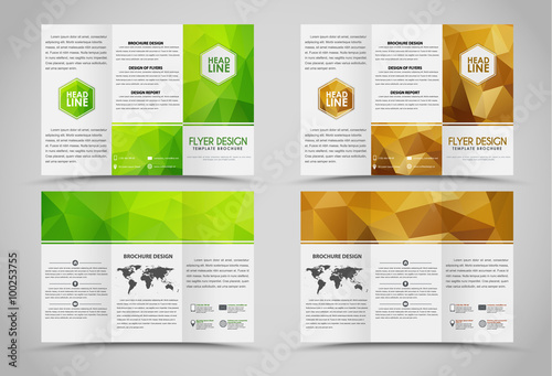 Design folding brochures with polygonal elements