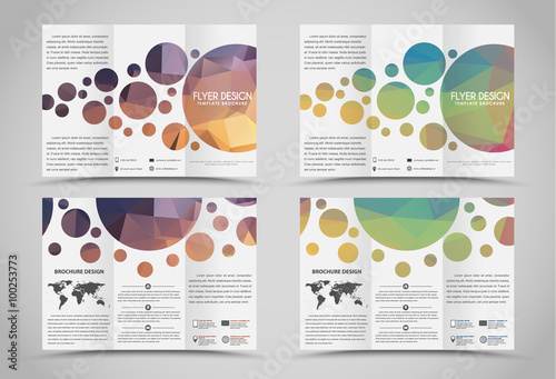 Design folding brochures with polygonal elements