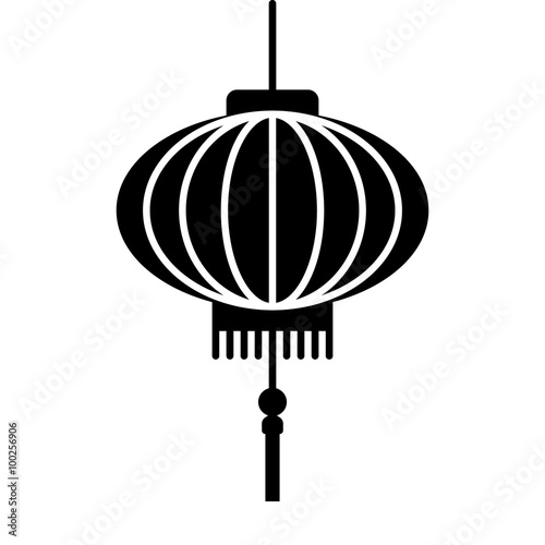 Chinese lantern festival flat icon for apps and websites