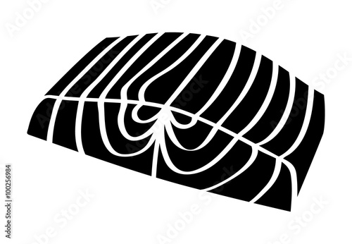 Salmon steak fish fillet flat icon for food apps and websites