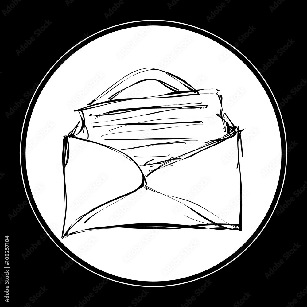Simple doodle of a letter Simple doodle of a letter