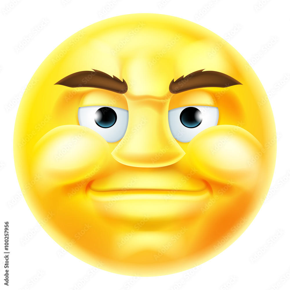 Handsome Smiling Emoji Emoticon Stock Vector Adobe Stock