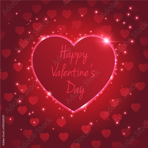 Heart valentine's day light