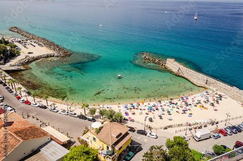 Panoramic bird-view of Pizzo Calabro coastline photo
