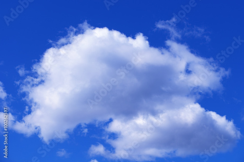 White clouds on blue sky background