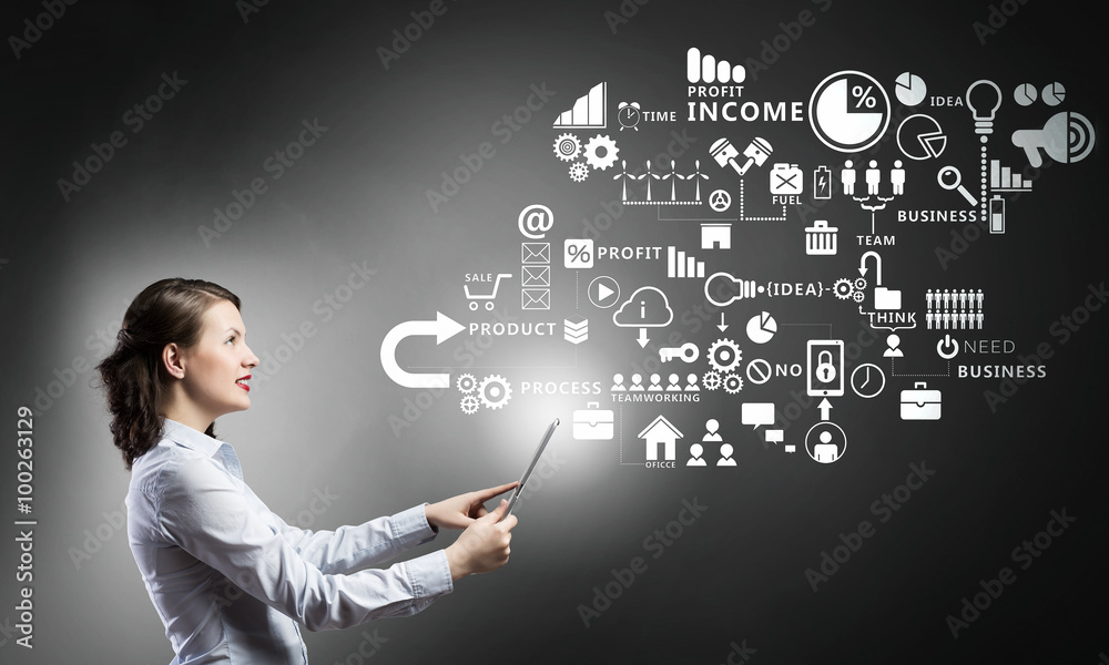 Woman presenting her plan