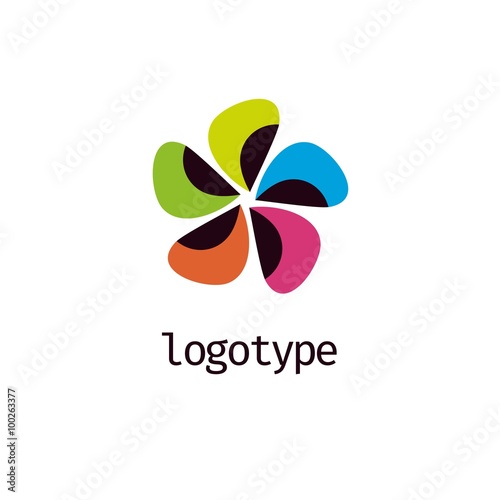 Vector of flower icon. Company logo: spa, boutique, beauty salon, cosmetician, shop. Business icon for the other company. Design element. Vector Illustration.
