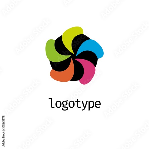 Vector of flower icon. Company logo: spa, boutique, beauty salon, cosmetician, shop. Business icon for the other company. Design element. Vector Illustration.