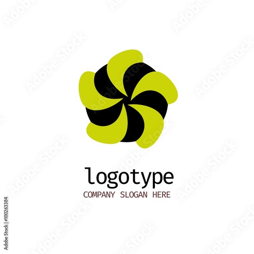 Vector of flower icon. Company logo: spa, boutique, beauty salon, cosmetician, shop. Business icon for the other company. Design element. Vector Illustration.