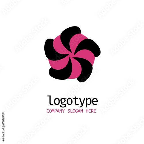 Vector of flower icon. Company logo: spa, boutique, beauty salon, cosmetician, shop. Business icon for the other company. Design element. Vector Illustration.