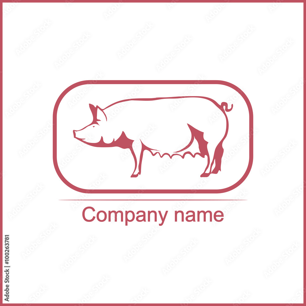 Obraz premium Pig logo.Vector 