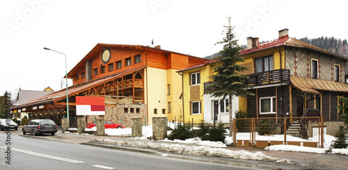 Beskidzka  street in Szczyrk. Poland photo