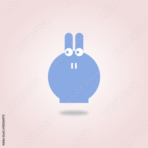 Hase mit Zähnen oben