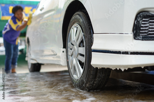 cars in a carwash