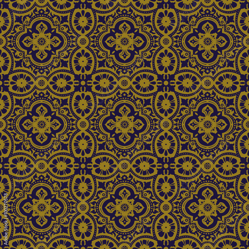 Elegant antique background image of lace flower round kaleidoscope pattern. 