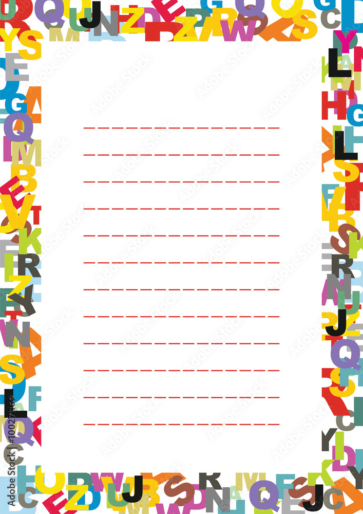 Obraz premium Decorative frame with letters