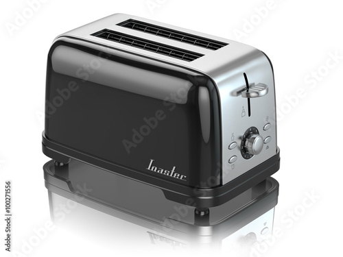 Toaster. Kitchen appliance, equipment isolated on white.