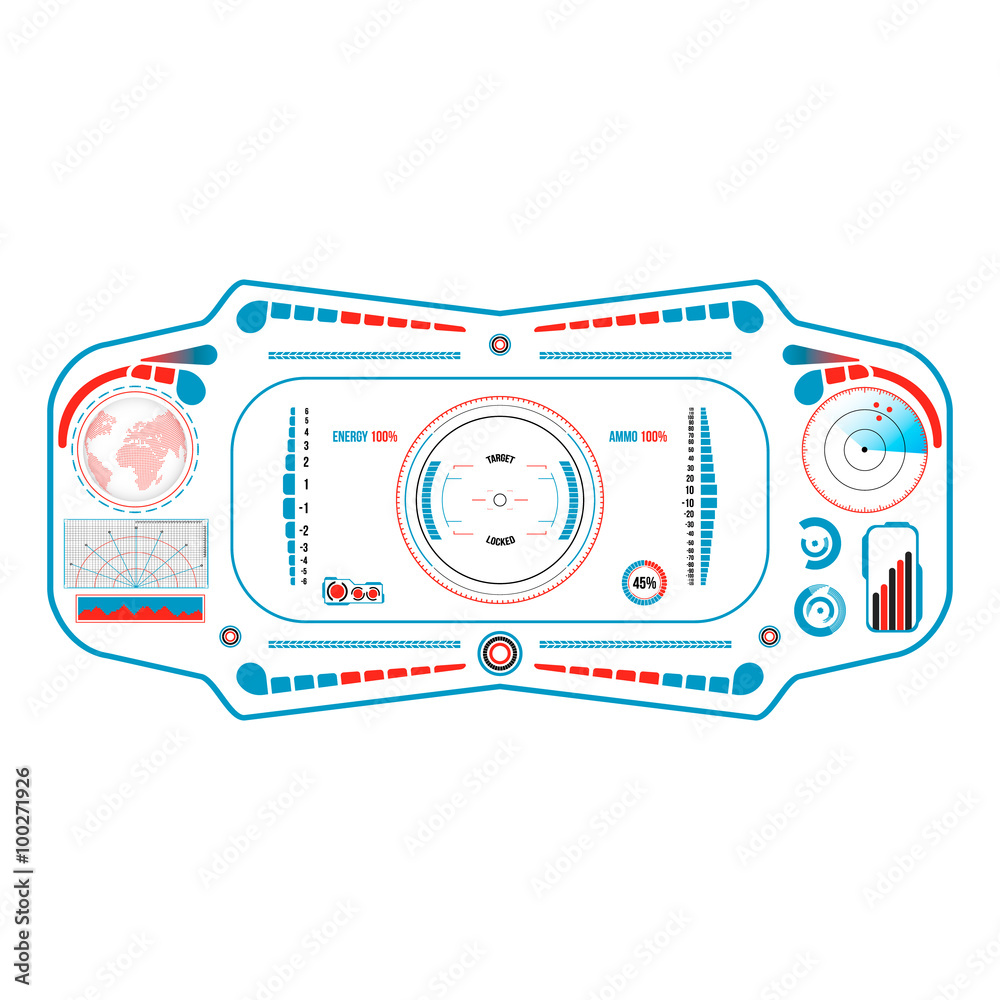 Sci Fi Futuristic User Interface. HUD Sci Fi Futuristic User Interface. HUD