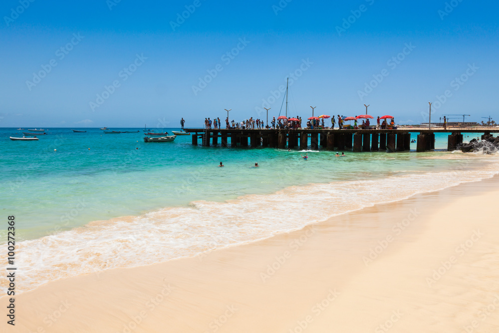 Santa Maria beach in Sal Island Cape Verde - Cabo Verde Santa Maria beach in Sal Island Cape Verde - Cabo Verde