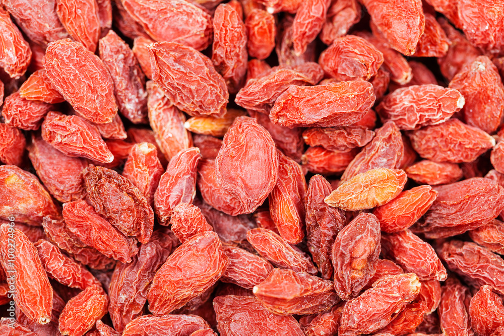 dried red goji berries close up dried red goji berries close up
