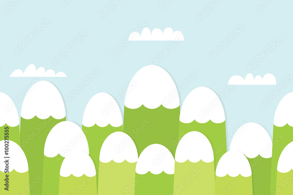 Obraz premium Seamless landscape with mountains