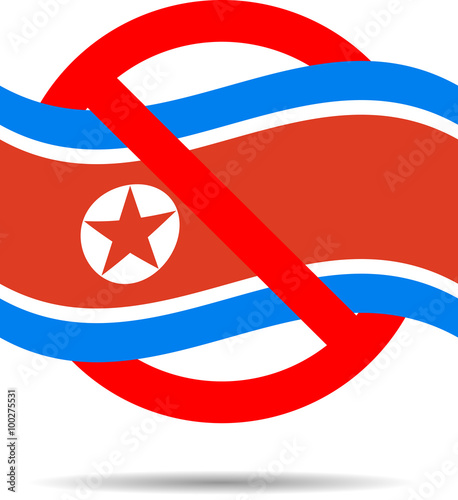 North Korea ban sign