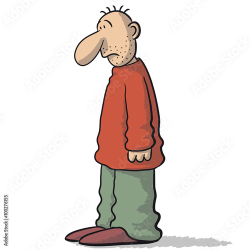 character sad and depressed