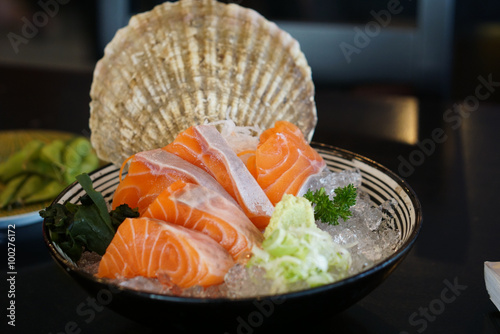 Japanese food - Salmon Sashimi