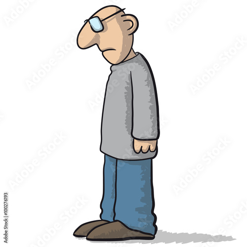 character sad and depressed