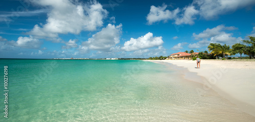 Umbrellas at Meads bay, Anguilla Island