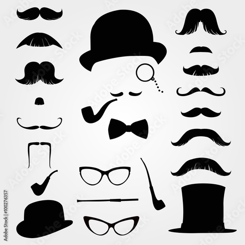 Mustaches and other retro accessories