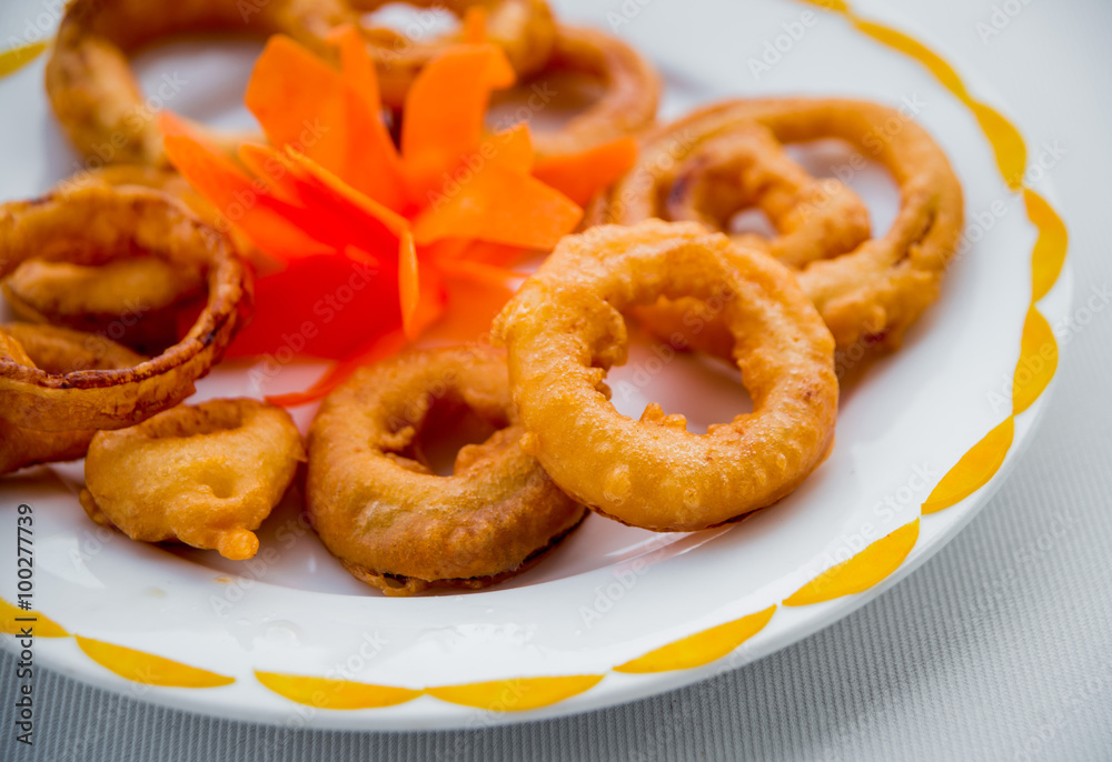 Fried squid rings