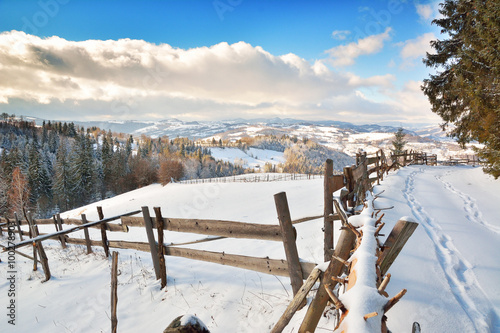 Romania - the Apuseni Mountains in winter photo