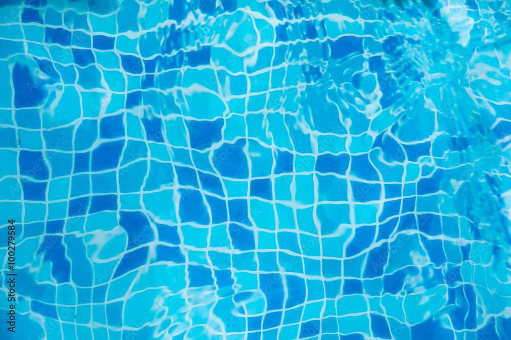 Blue pool water Blue pool water