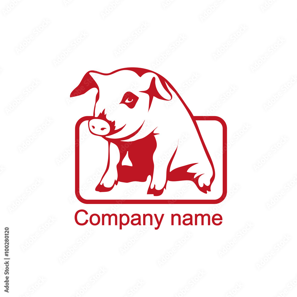 Obraz premium Pig logo.Vector 