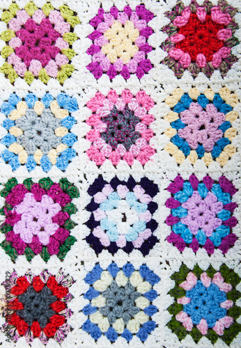 blanket made of granny squares
