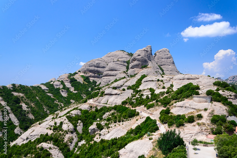 Montserrat is a mountain near Barcelona.