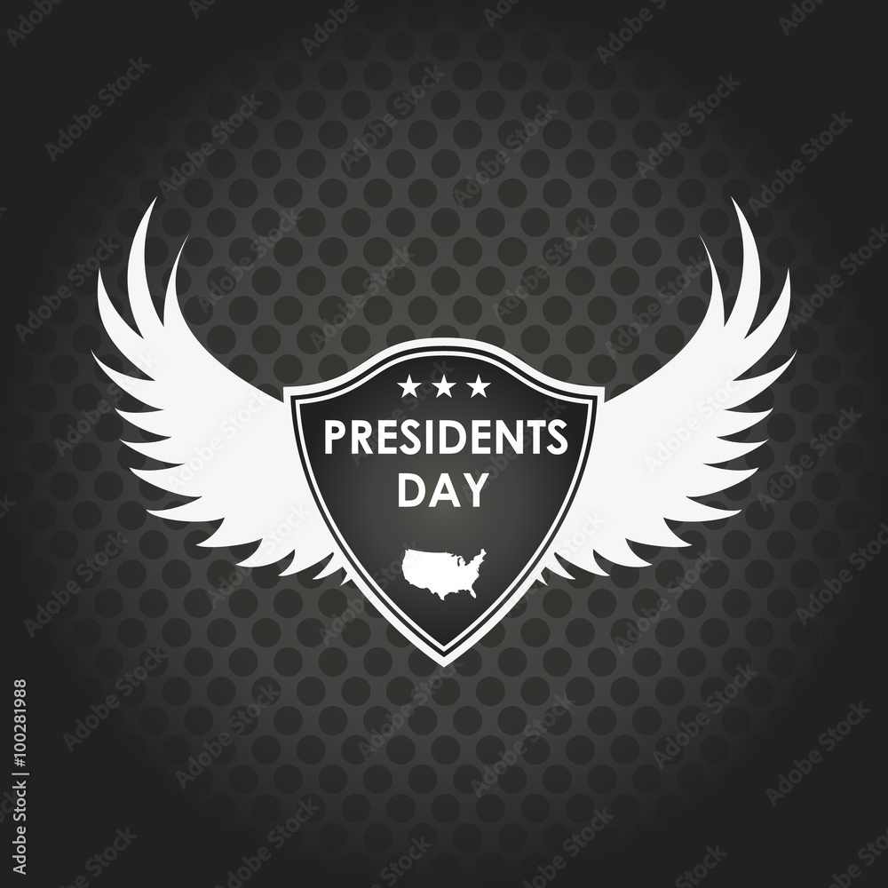 Obraz premium wings and shield on the day President
