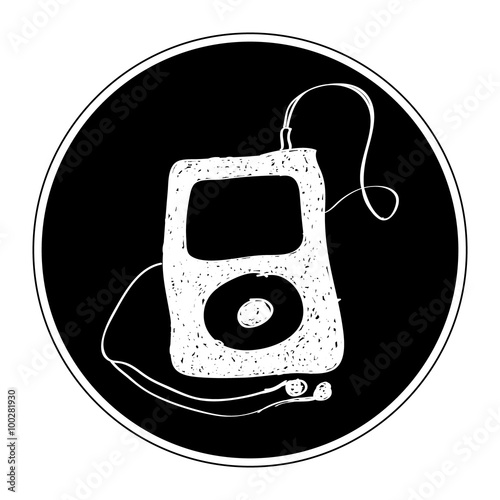 Simple doodle of an mp3 player