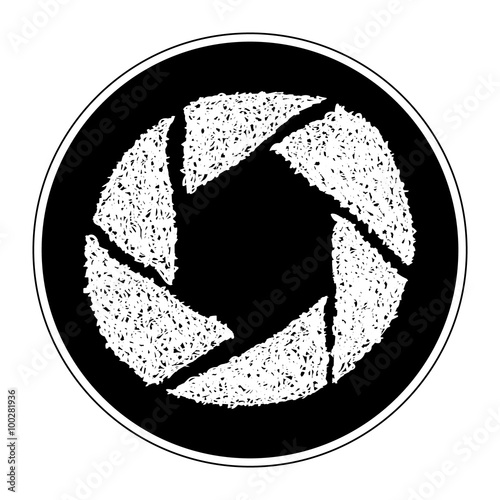 Simple doodle of a camera aperture