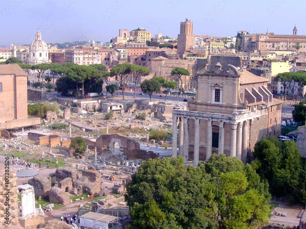 The Temple of Antoninus and Faustina, Roman Forum, Rome, Italy