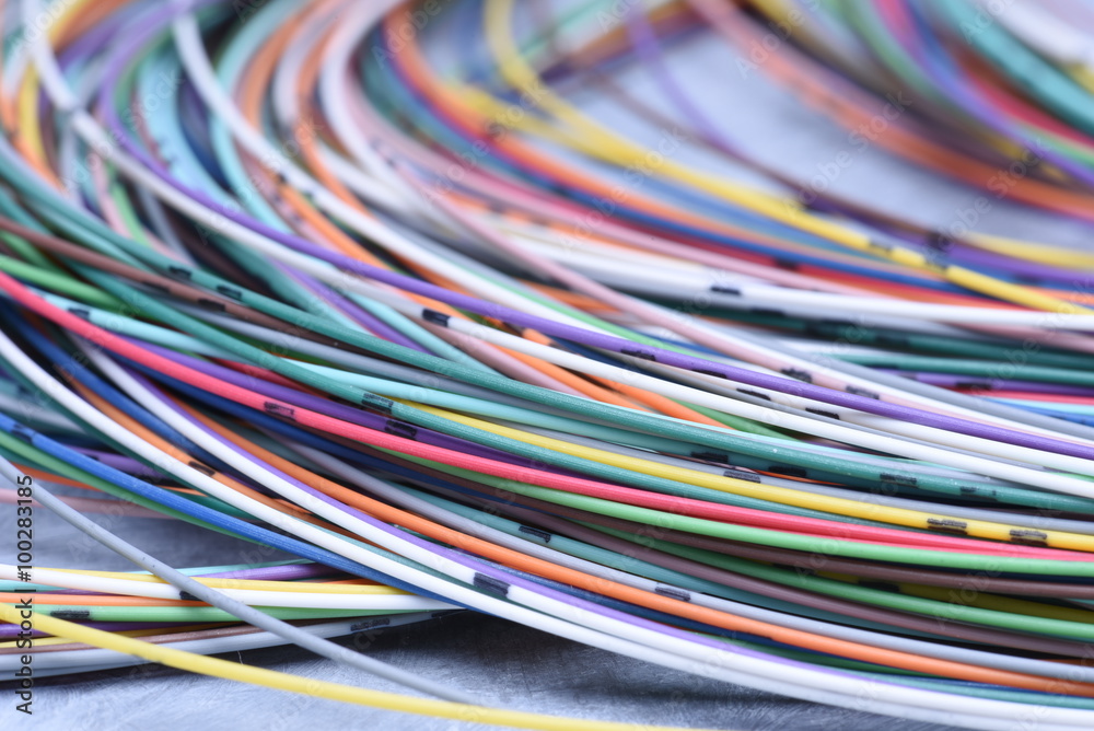 Telecommunication multicolored network cable